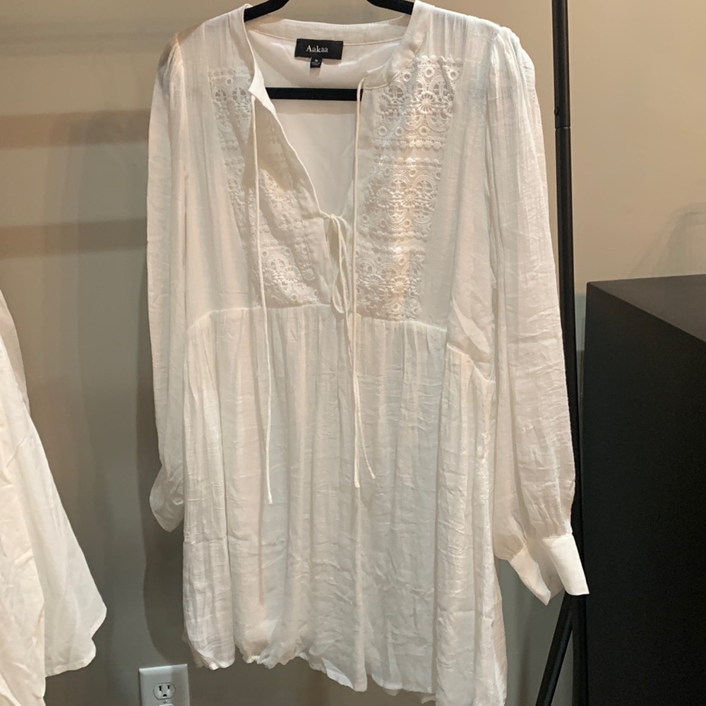 White flowy dress